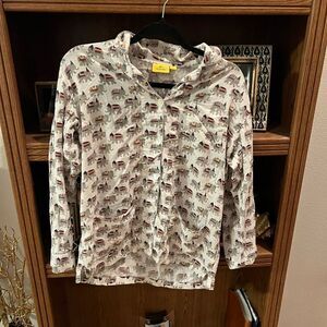 ROLLER RABBIT COTTON BUTTON UP